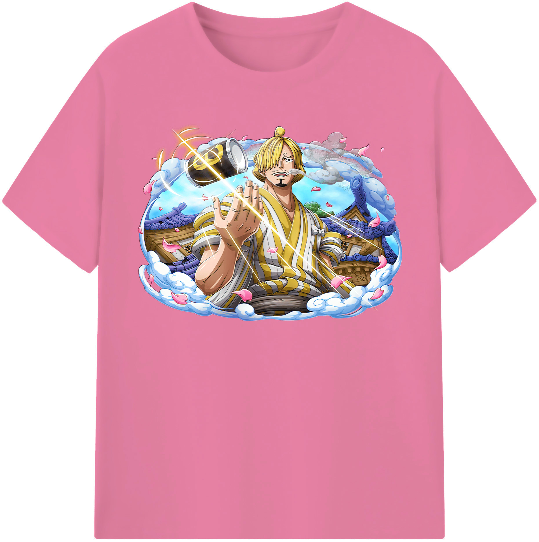 ワンピース サンジ ONE PIECE Sanji 綿100％半袖Tシャツ（フロントプリント）